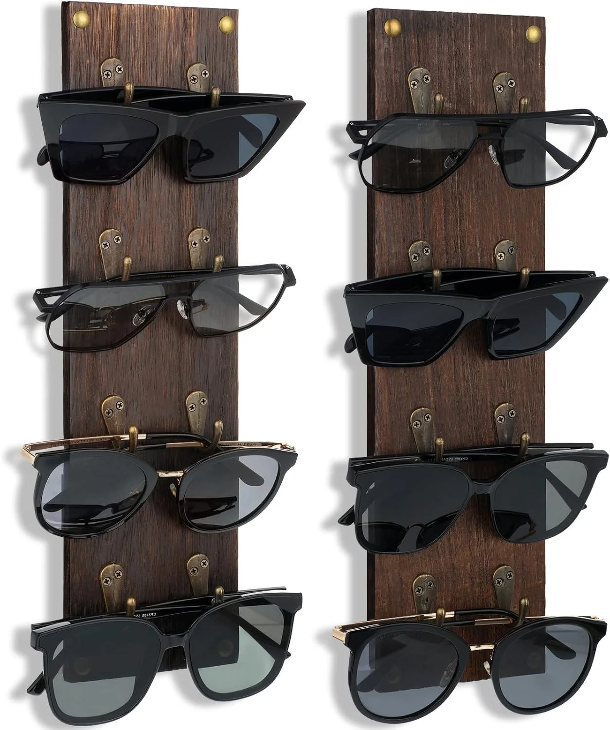 4-Sided Sunglasses Display Rack 36*66cm Eyeglass Organizer Holder 360° Rotating 3