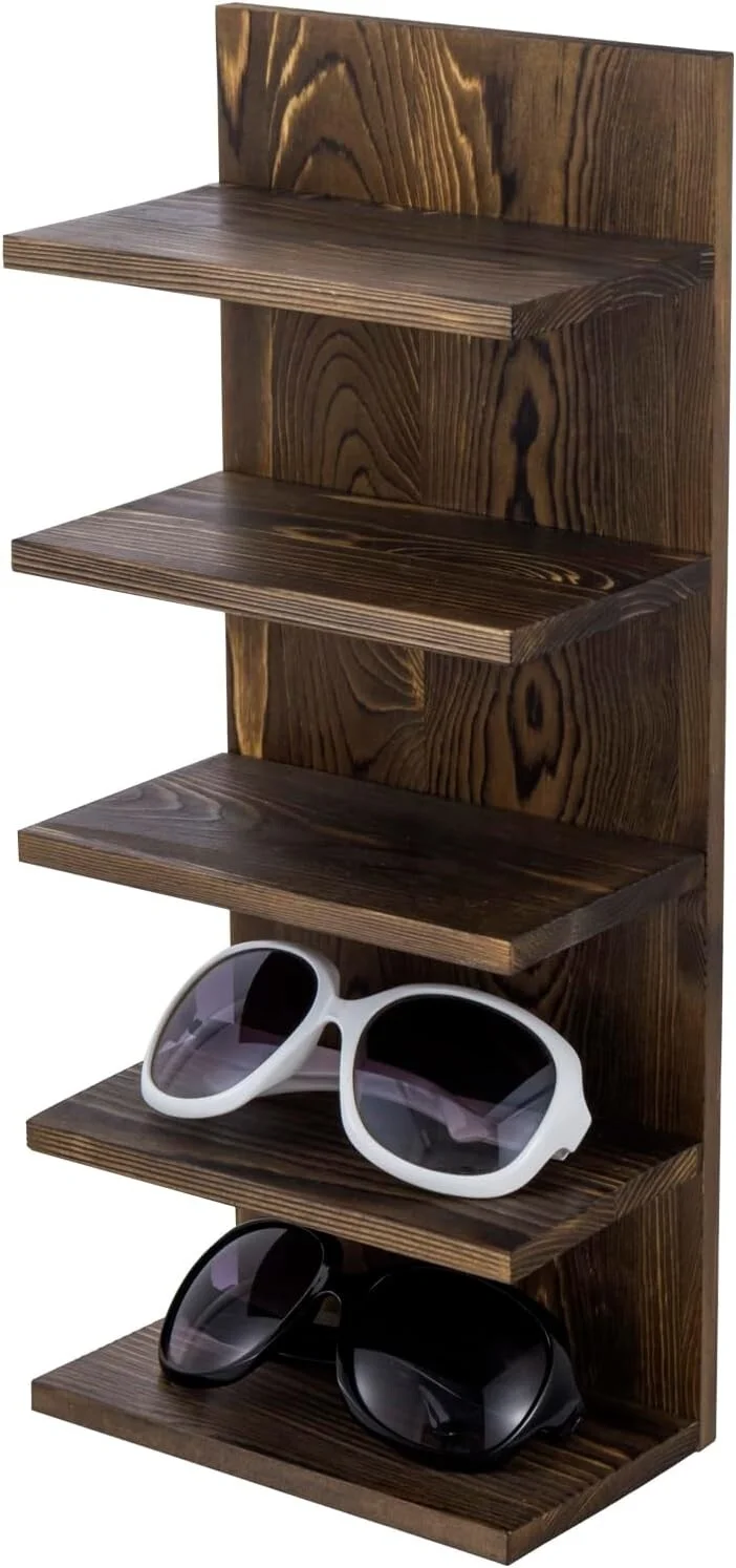 4-Sided Sunglasses Display Rack 36*66cm Eyeglass Organizer Holder 360° Rotating 4
